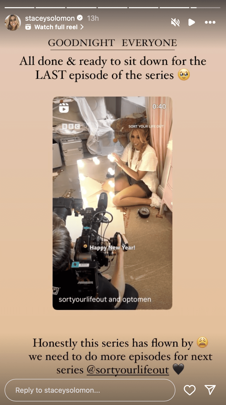 Stacey Solomon Instagram Story Sort Your Life Out mirror creation