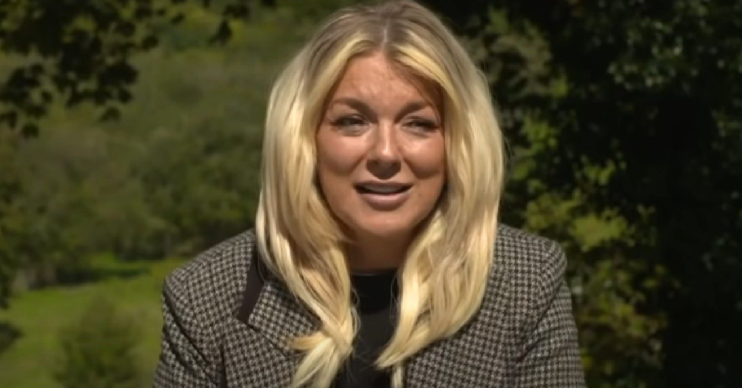 Sheridan Smith speaking outside on This Morning
