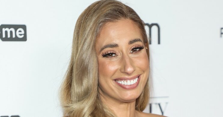 Stacey Solomon smiling at event