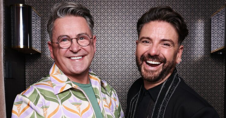 Gogglebox stars Stephen Webb and Daniel Lustig smiling