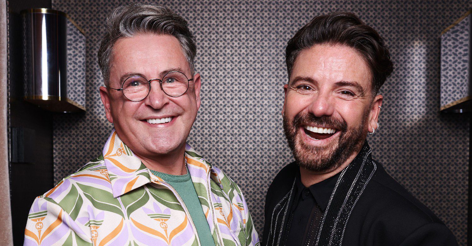 Gogglebox stars Stephen Webb and Daniel Lustig smiling