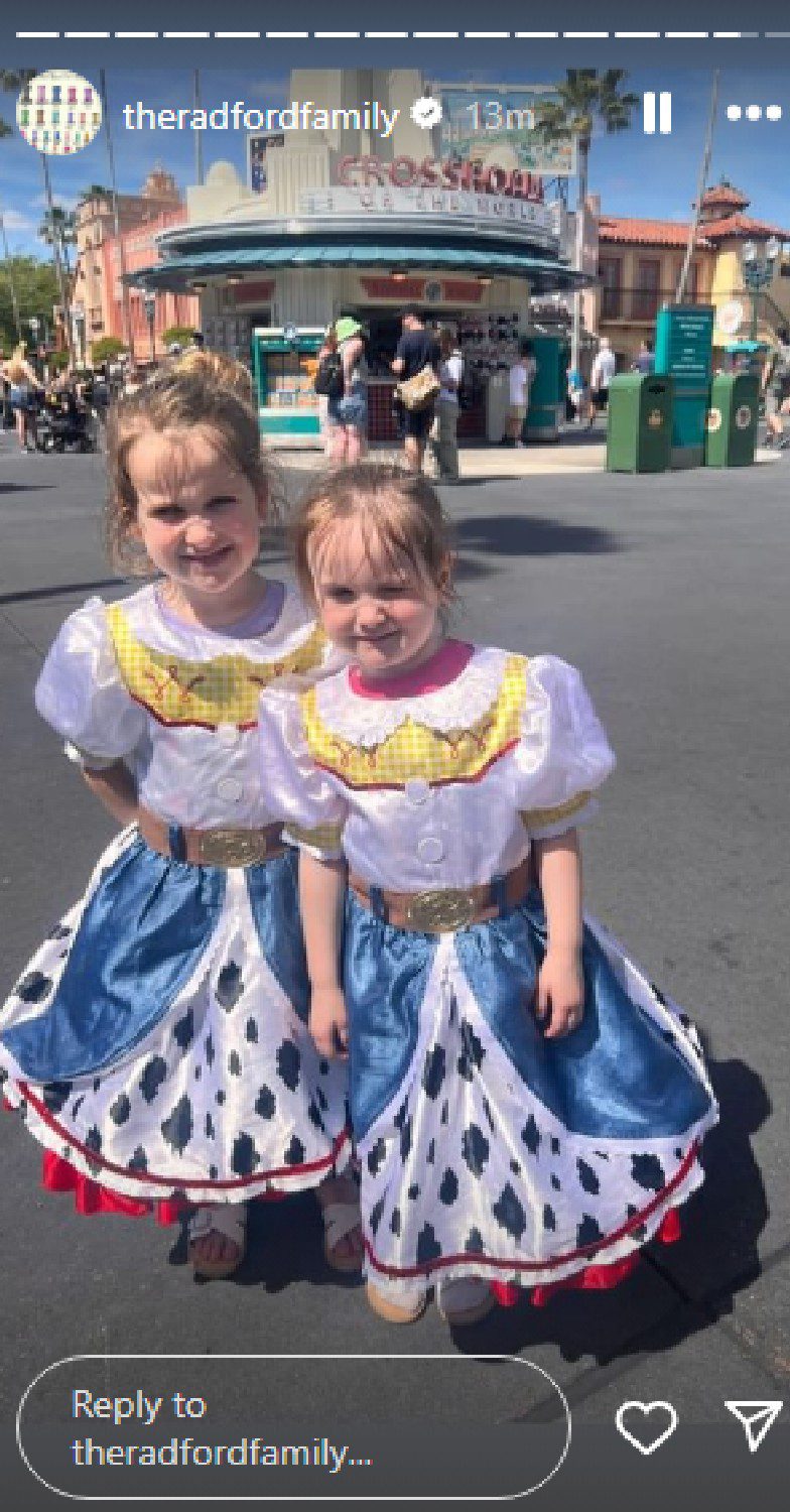 The Radford family at Disneyland on Instagram