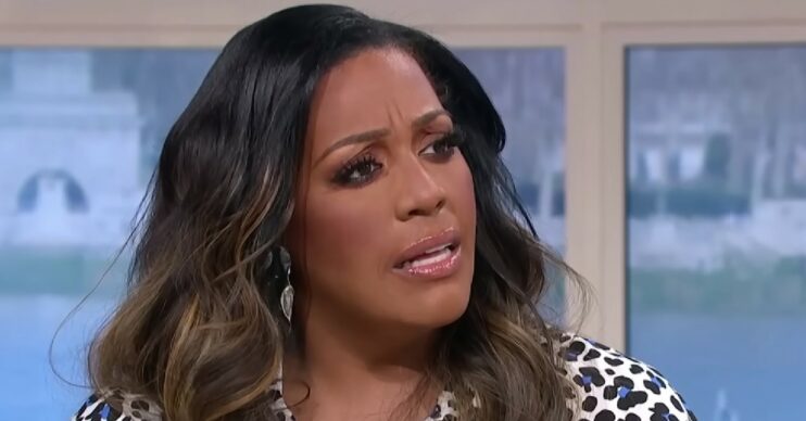 Alison Hammond looking serious on This Morning