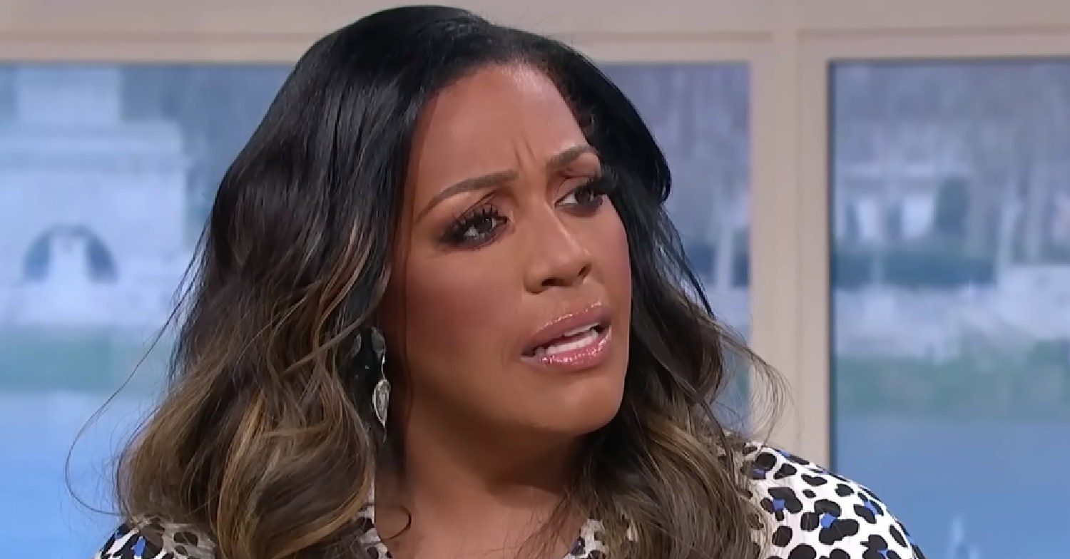 Alison Hammond looking serious on This Morning