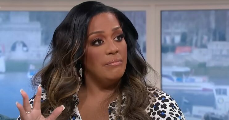 Alison Hammond looking sad on This Morning
