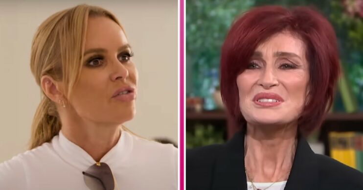 Amanda Holden looking annoyed / Sharon Osbourne looking disgusted