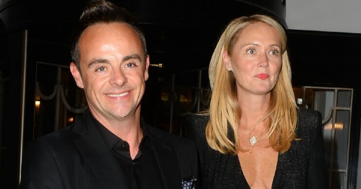 Ant McPartlin and Anne Marie wearing black smiling