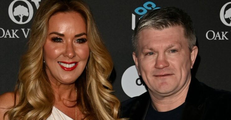 Claire Sweeney and Ricky Hatton posing