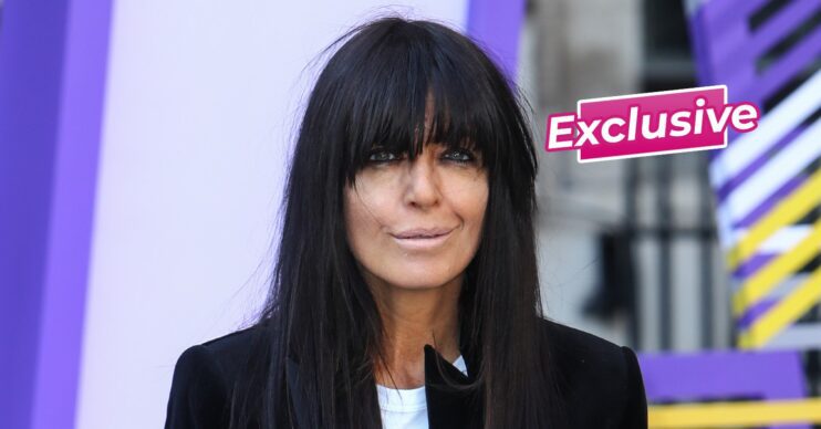Claudia Winkleman smiling / exclusive banner