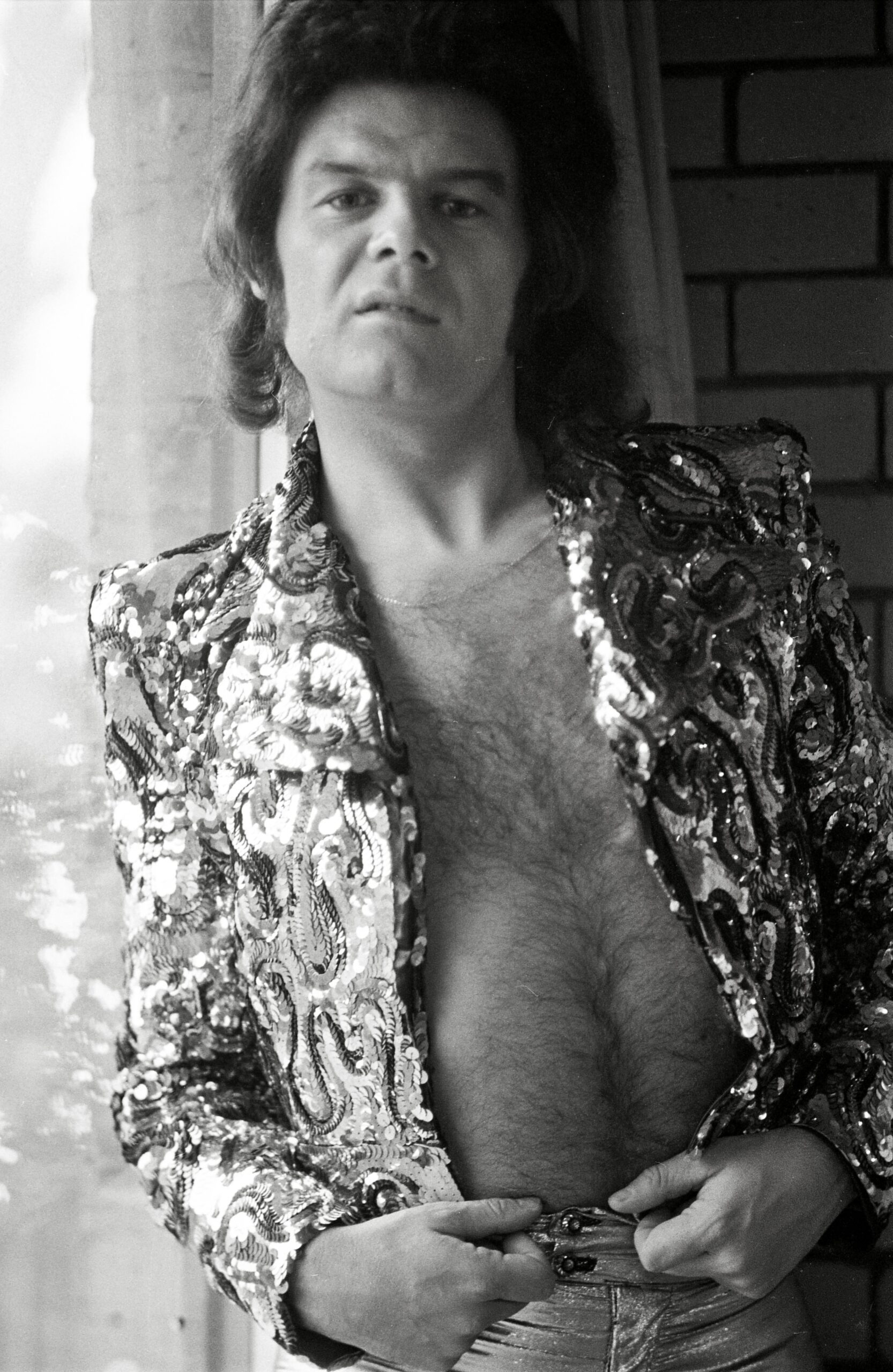 Gary Glitter in sequin jacket