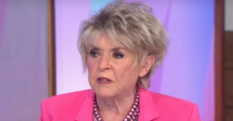 Gloria Hunniford looking sad on Loose Women
