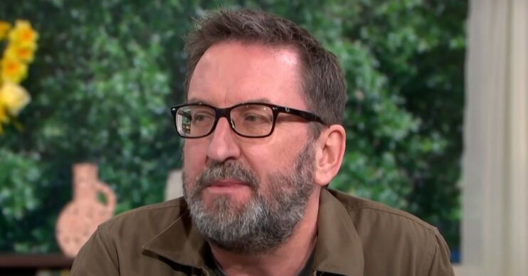 Lee Mack wearing glasses on This Morning