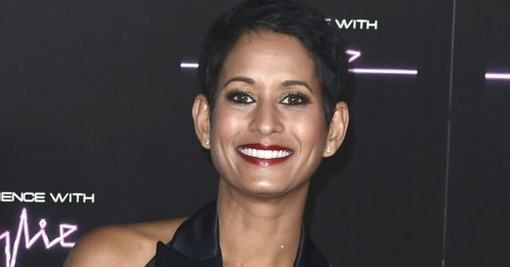 Naga Munchetty smiling at a press event