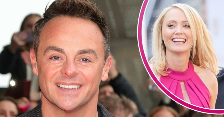 Ant McPartlin and Anne-Marie Corbett both smile