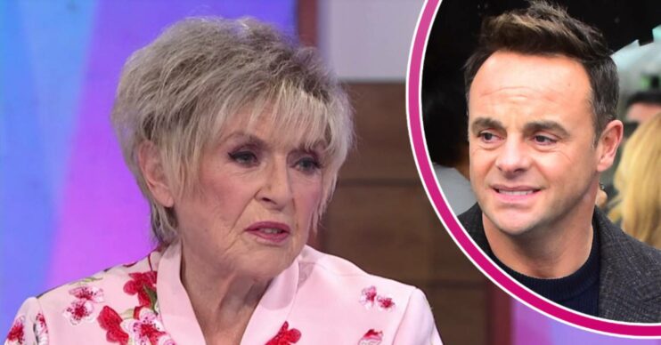 Gloria Hunniford makes a point on Loose Women today, Ant McPartlin half-smiles