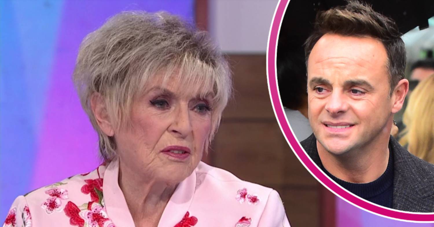 Gloria Hunniford makes a point on Loose Women today, Ant McPartlin half-smiles