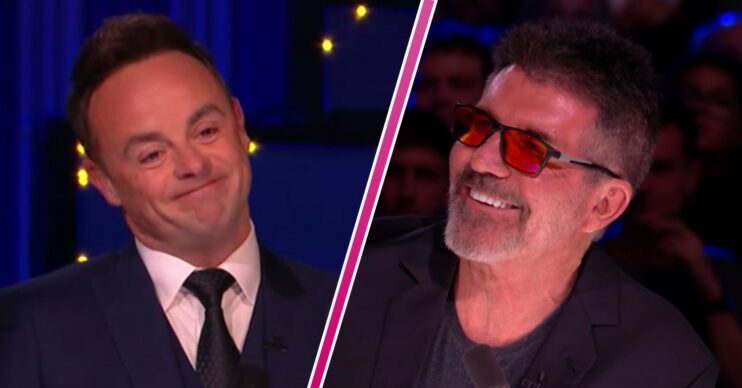 Ant McPartlin beams, Simon Cowell smiles