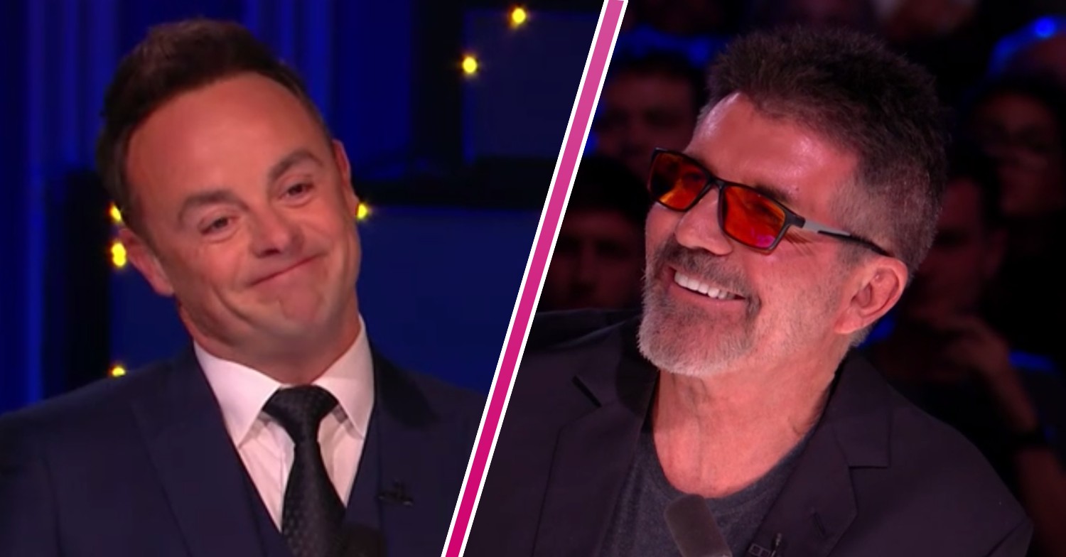 Ant McPartlin beams, Simon Cowell smiles