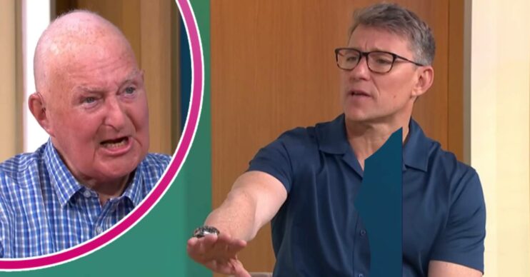 Dave the weatherman frowns, Ben Shephard extends his arm