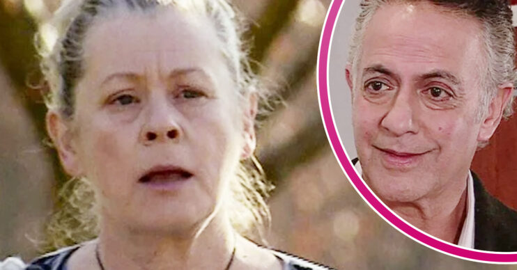 Coronation Street's Bernie, and in a bubble is Dev