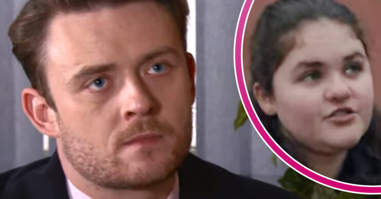 Coronation Street's Joel, and in a bubble is Hope