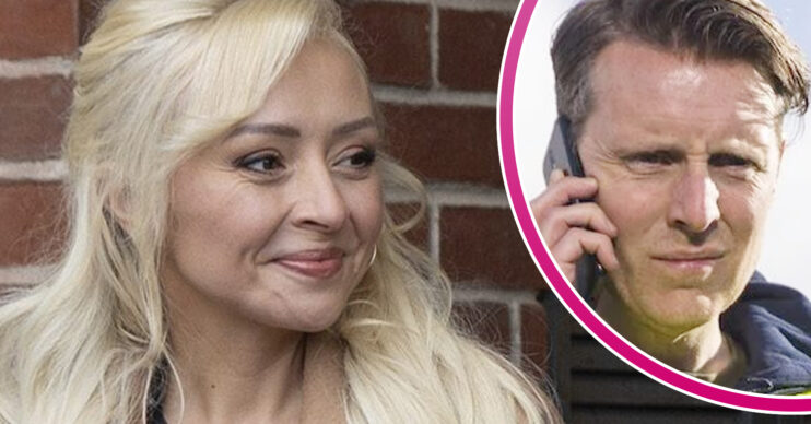 Coronation Street's Nicky, and in a bubble is Nathan