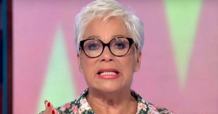 Denise Welch pulling a face whilst on Loose Women