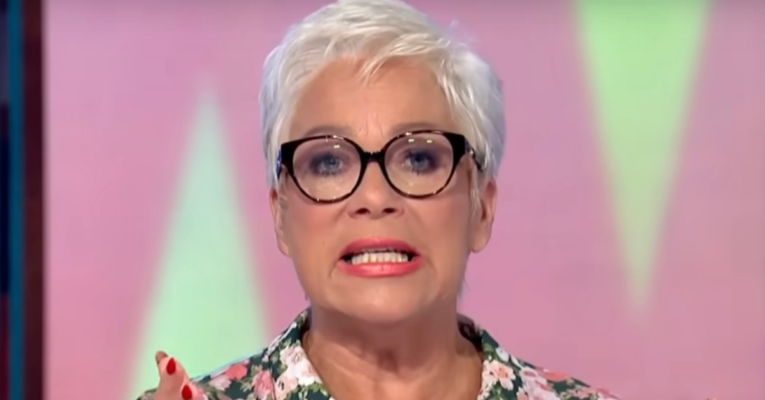 Denise Welch pulling a face whilst on Loose Women