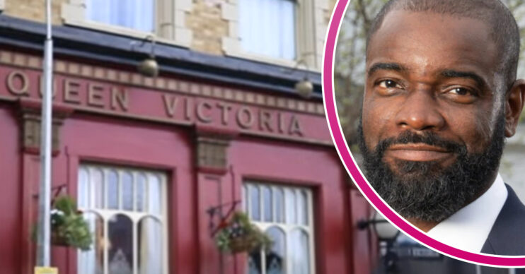 EastEnders' The Vic, and in a bubble is Junior