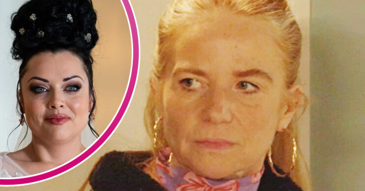 EastEnders' Bianca, and in a bubble is Whitney