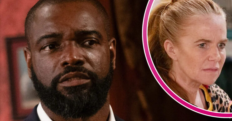 EastEnders' Junior, and in a bubble is Bianca