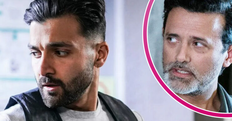 EastEnders' Vinny, and in a bubble is Nish