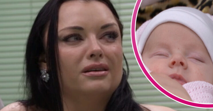 EastEnders' Whitney, and in a bubble is baby Dolly