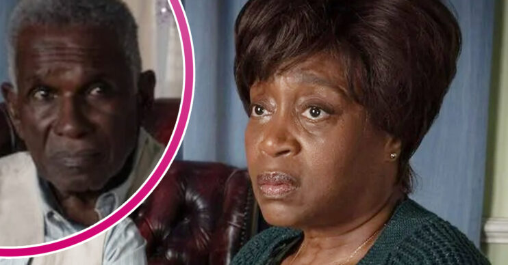 EastEnders' Yolande, and in a bubble is Patrick