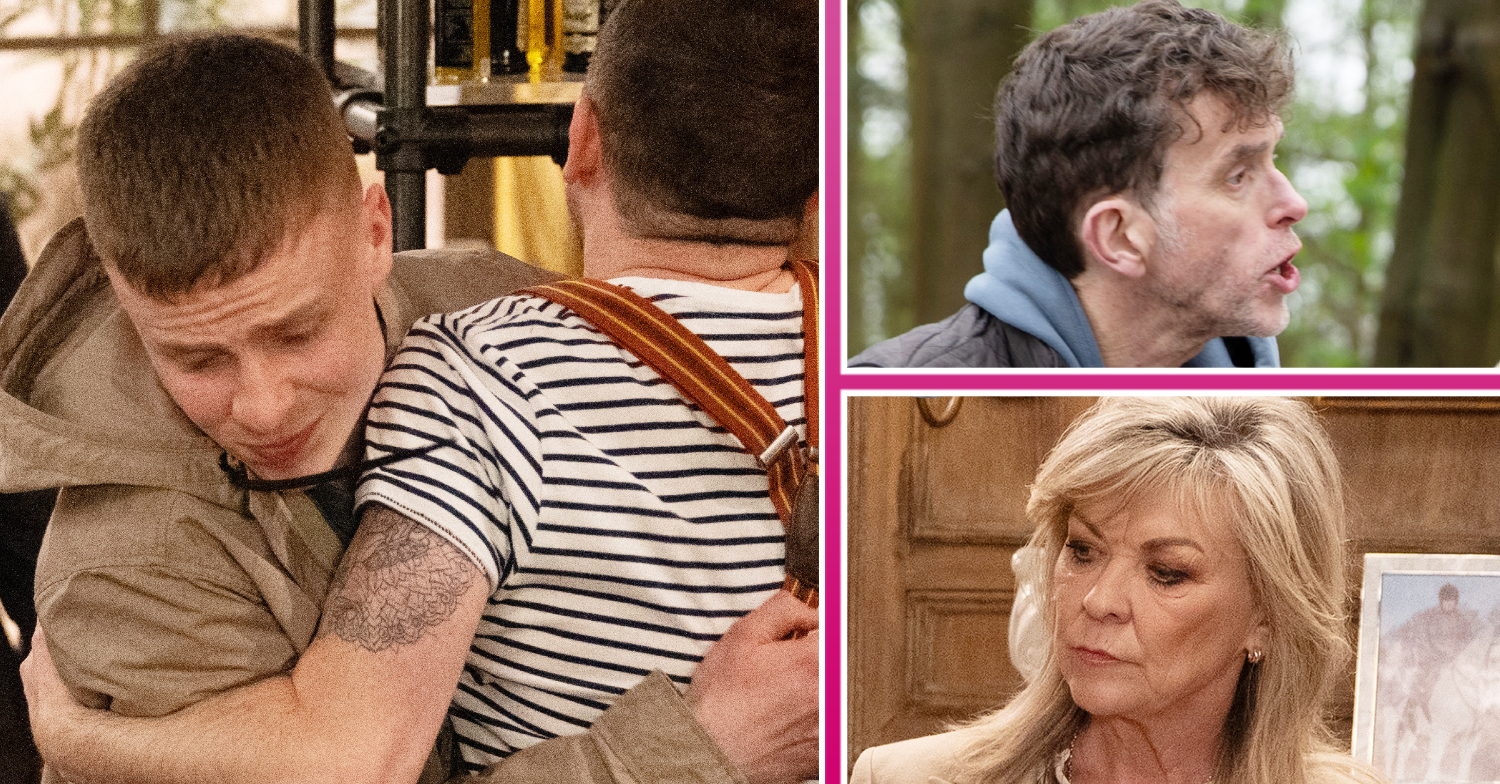 Emmerdale spoilers first look week 23 comp image: Samson, Matty, Marlon, Kim (Credit: ITV/Comp ED!)
