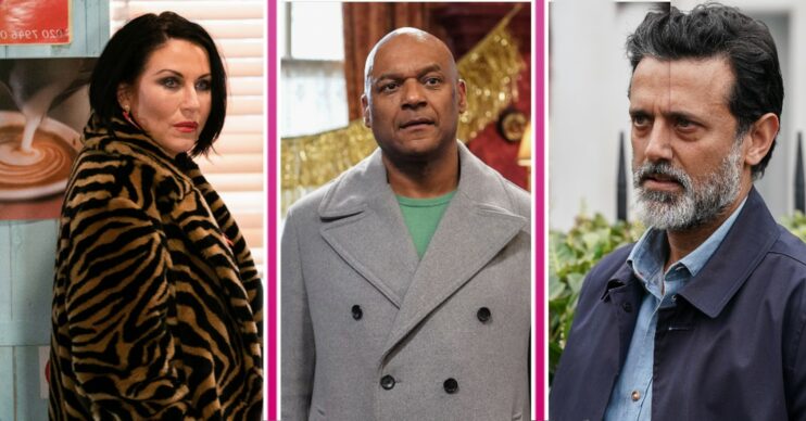 Kat Slater, George Knight, Nish Panesar in EastEnders