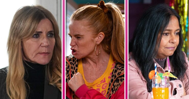 EastEnders spoilers comp image: Cindy, Bianca, Maya (Credit: BBC/comp ED!)