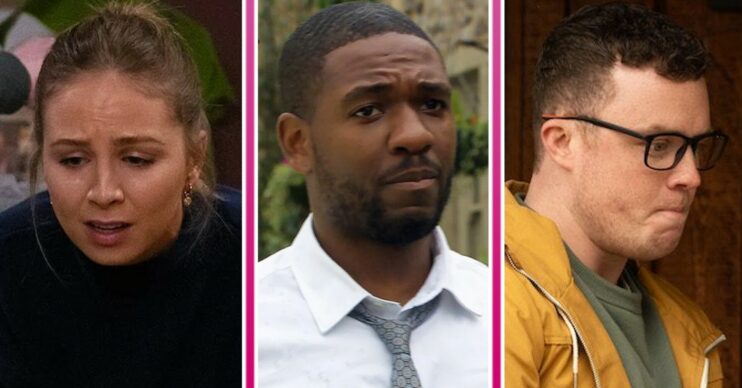 Emmerdale spoilers: Belle, Ethan, Vinny comp image (Credit: ITV/Comp ED!)
