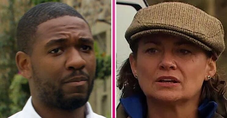 Emmerdale spoilers comp image: Ethan and Moira (Credit: ITV/Comp ED!)