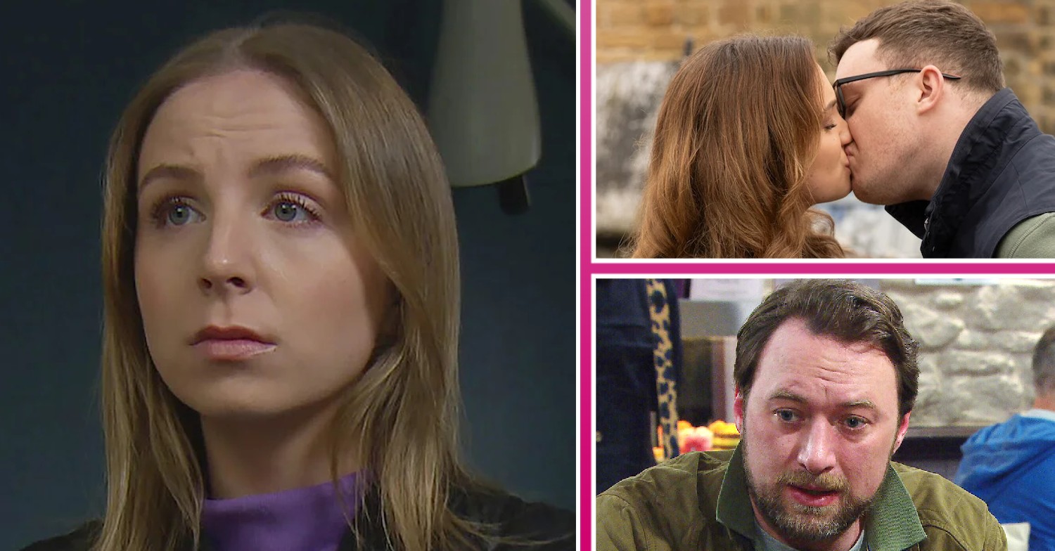 Emmerdale spoilers comp image: Belle, Vinny, Gabby, Liam (Credit: ITV/Comp ED!)