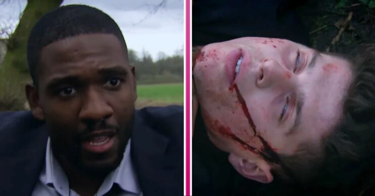 Emmerdale car crash comp image: Ethan and Nicky (Credit: ITV/Comp ED!)