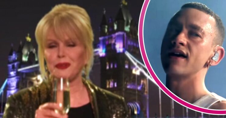 Joanna Lumley and Olly Alexander comp image (Credit: BBC/Eurovision/Comp ED!)