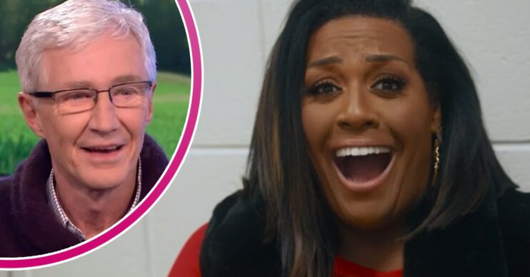 Paul O'Grady smiles, Alison Hammond is open-mouthed
