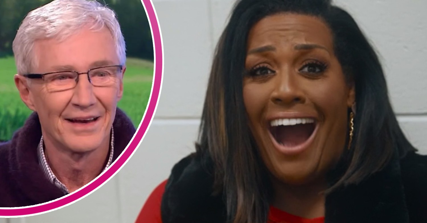 Paul O'Grady smiles, Alison Hammond is open-mouthed