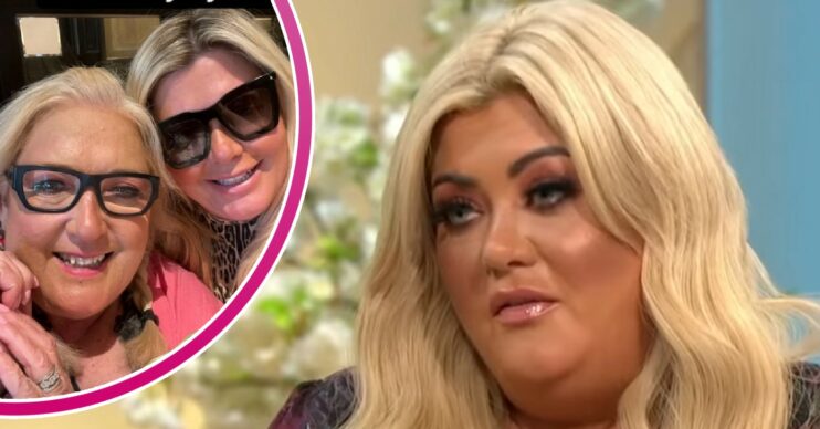 Gemma Collins looking worried and with her mum