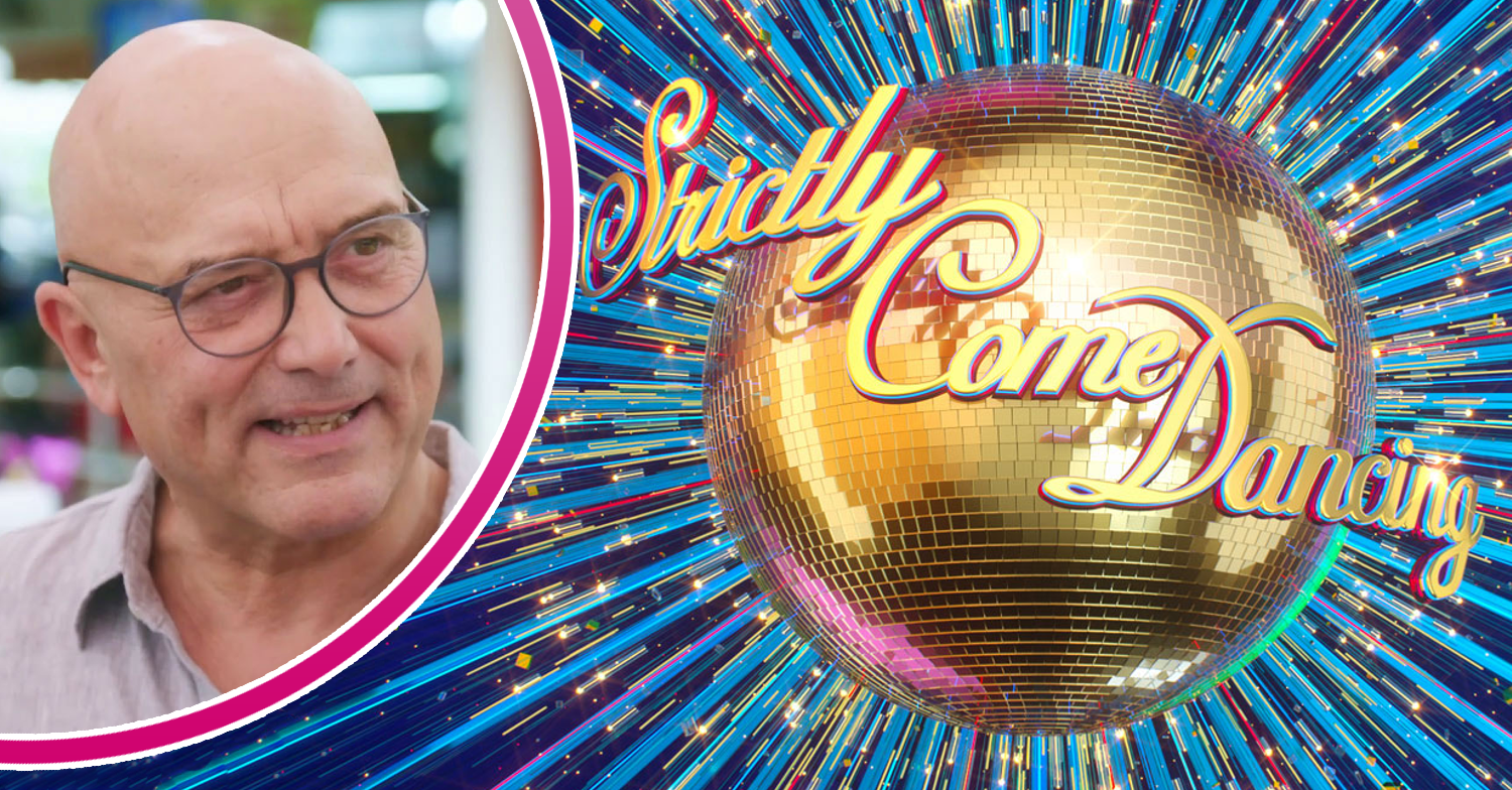 Gregg Wallace and the Strictly glitterball logo