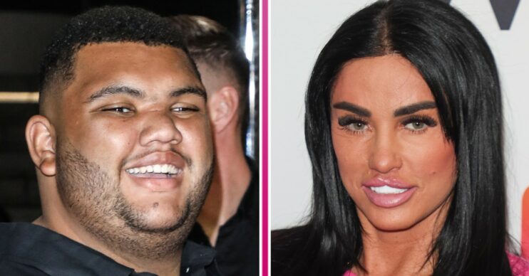Harvey Price and Katie Price smiling