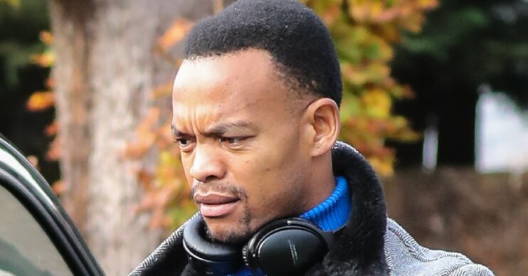 Johannes Radebe looking sad