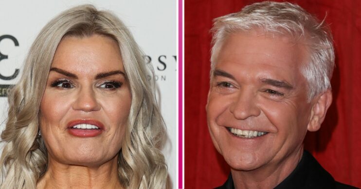 Kerry Katona and Phillip Schofield smiling