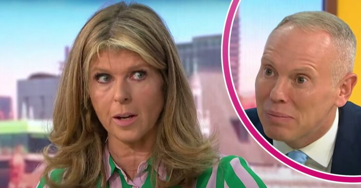Kate Garraway looks concerned, Rob Rinder listens intently